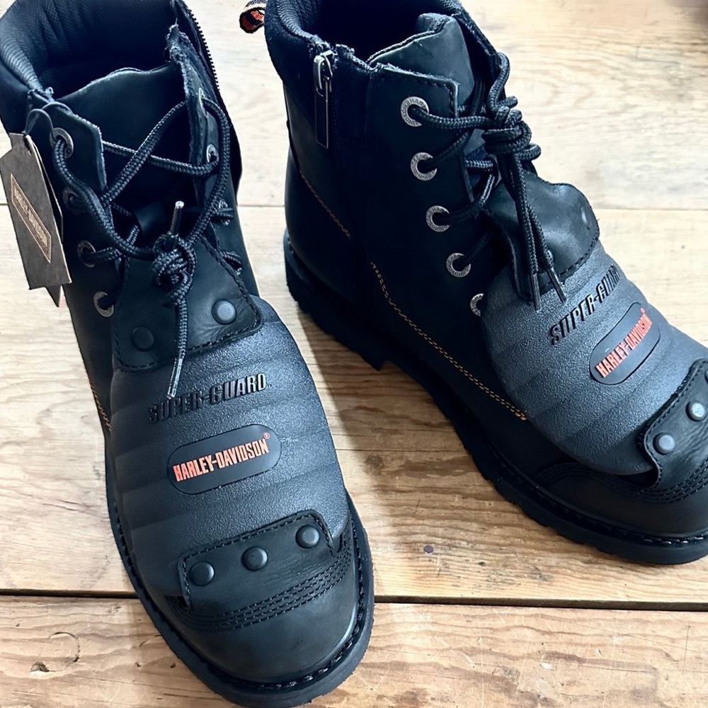 Harley Davidson New Leather Workboots with metatarsals